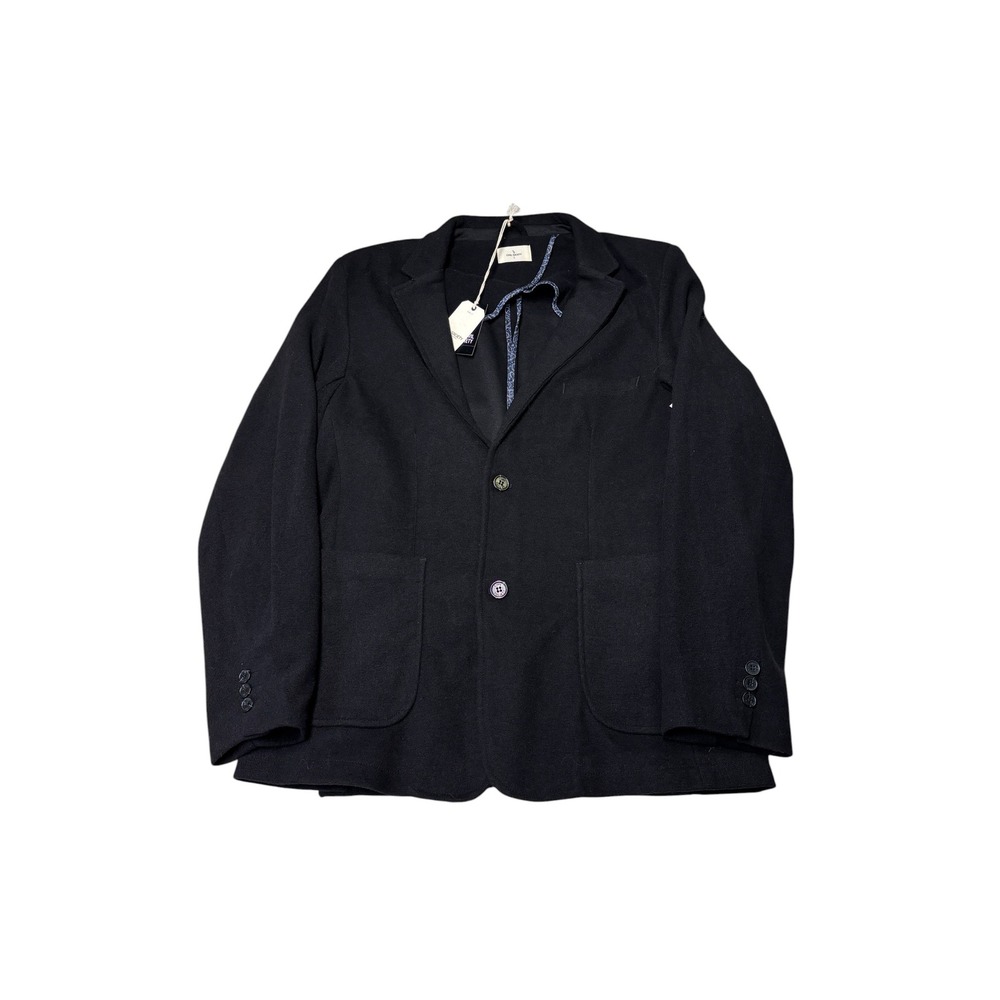 NWT Civil Society Navarro Mens Black Knit Two Button Blazer Jacket‎ Large
